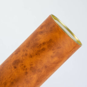 Cylindrical packaging: Leather covering